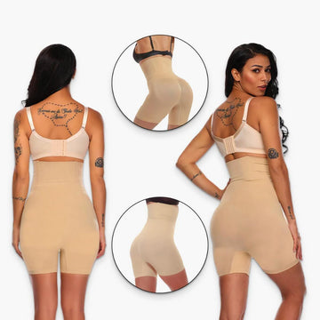 Cinta Shorts Modeladora com 4 Barbatanas de Aço e Compressão